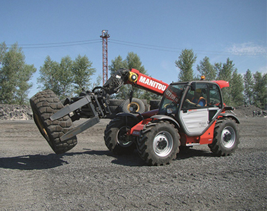 application tyre handler attachment manitou telehandler