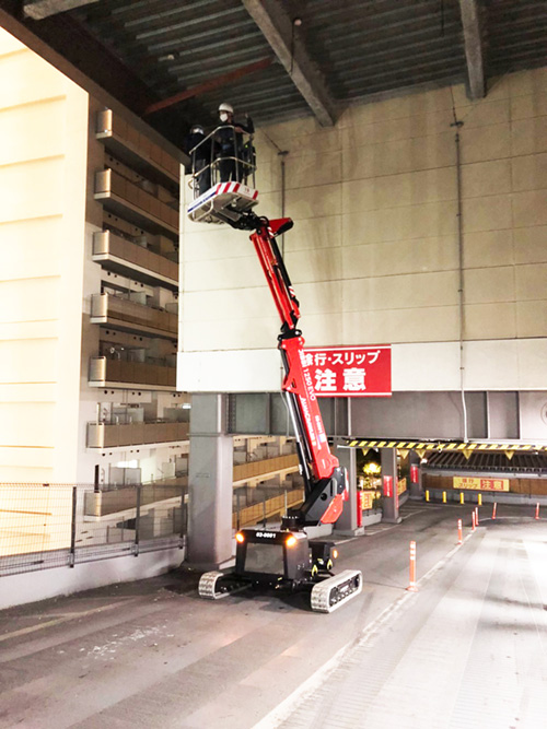 立体駐車場内で使用